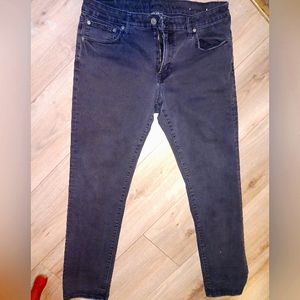 Mens black AE next level flex slim straight jeans (36×32)